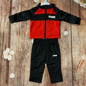NWT Boys Red & Black Puma Tracksuit